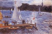 Max Slevogt The Alster at Hamburg oil on canvas